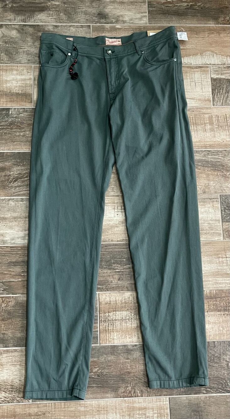 $895 NWT Marco Pescarolo 5 Pocket Jean Cotton Gray Solid Jeans Pants Size 56/40